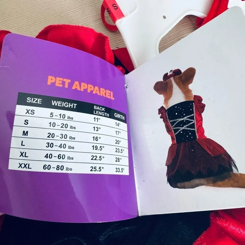 Devil Pet Dog Halloween Costume Dress S